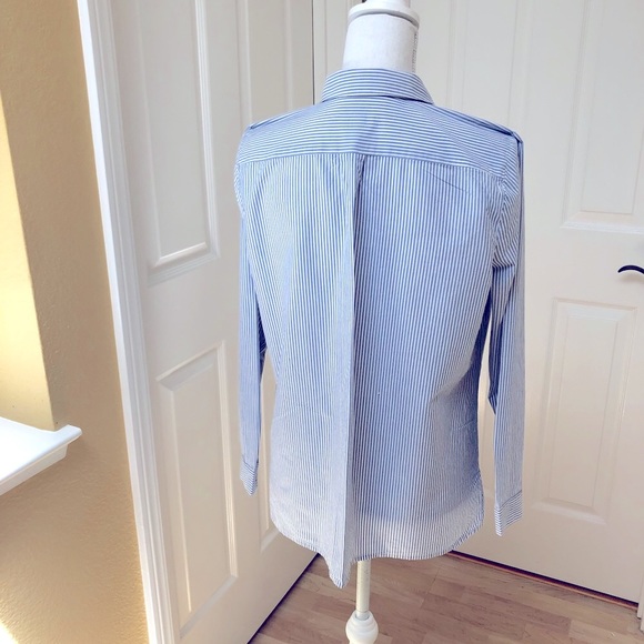 NWOT - J Jill  Striped & Embroidered Blouse - Picture 8 of 8